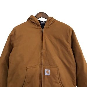Youth Carhartt Tan Brown Hooded Jacket